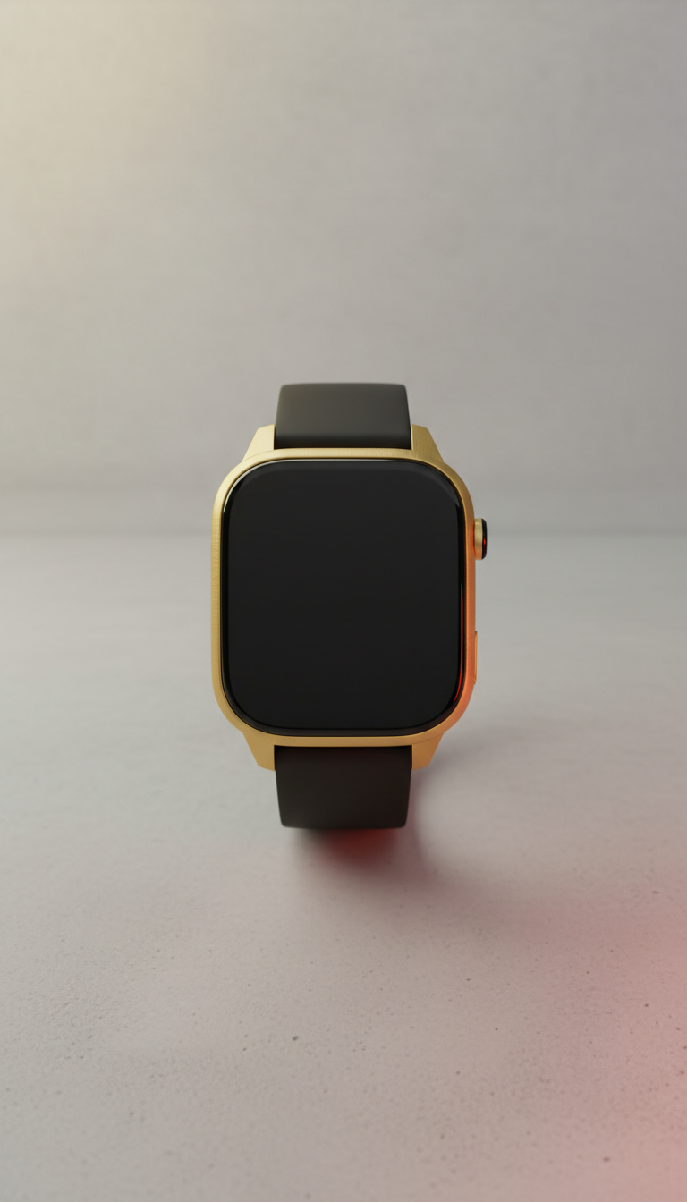 Smartwatch with Gold-Plated Accents